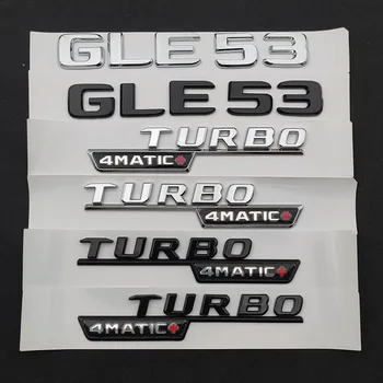 3D Букви ABS Стикер На Задния Багажник на Колата, Икона На Крило GLE53 Turbo 4MATIC, Емблема, Лого На Mercedes GLE 53 AMG W167 W166, Аксесоари
