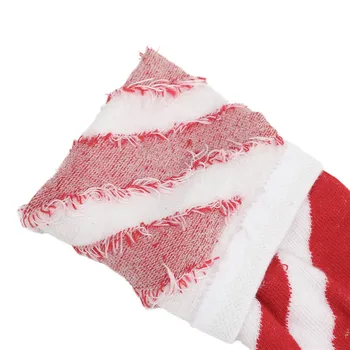 Дамски ежедневни Чорапи до коляното, Коледни Модерни Червени/зелени Дълги Чорапи с Лък в привлече диагонал Ивица, Коледни чорапи 2