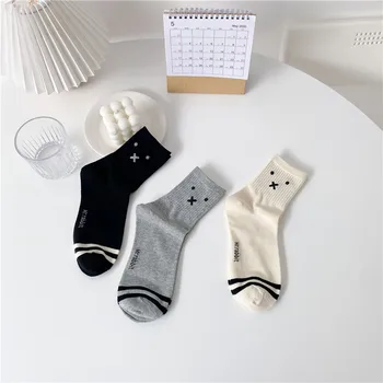 Сладък корейски чорапи Miffys Kawaii, Нови есенно-зимни детски чорапи в ивица с красиви герои от анимационни филми, ежедневни памучни чорапи 2