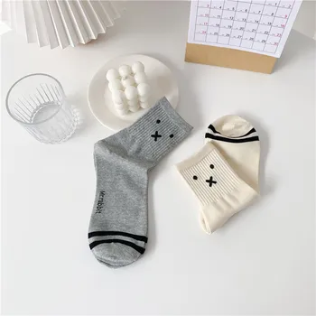 Сладък корейски чорапи Miffys Kawaii, Нови есенно-зимни детски чорапи в ивица с красиви герои от анимационни филми, ежедневни памучни чорапи 4
