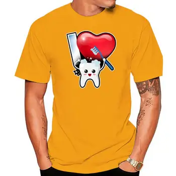 Ежедневна Тениска I Love Зъб Dentist Подарък За Мъже с Комиксами, Големи Размери, S-5xl, Стръмни Дамски Тениски в стил хип-хоп