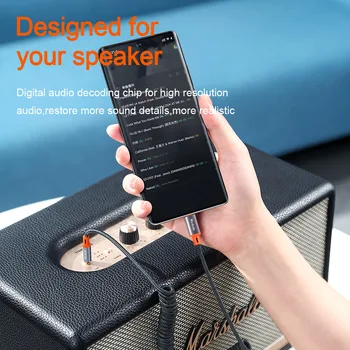 Mcdodo Аудио Кабел Адаптер Тип C ДО DC 3,5 мм Разтегателен Високоговорител Кабел За Xiaomi Samsung, Huawei Android Телефон OTG Жак Aux Тел 5